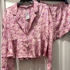 FREE PEOPLE INTIMATELY BEAUTY SLEEP PAJAMA SET NWT sz M, XL